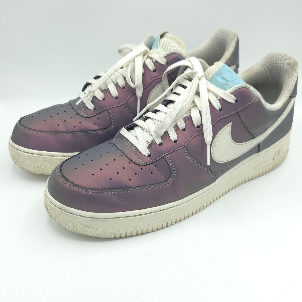 Nike Air Force 1 '07 LV8  Men's Size 12 Iridescent Purple White 823511-403